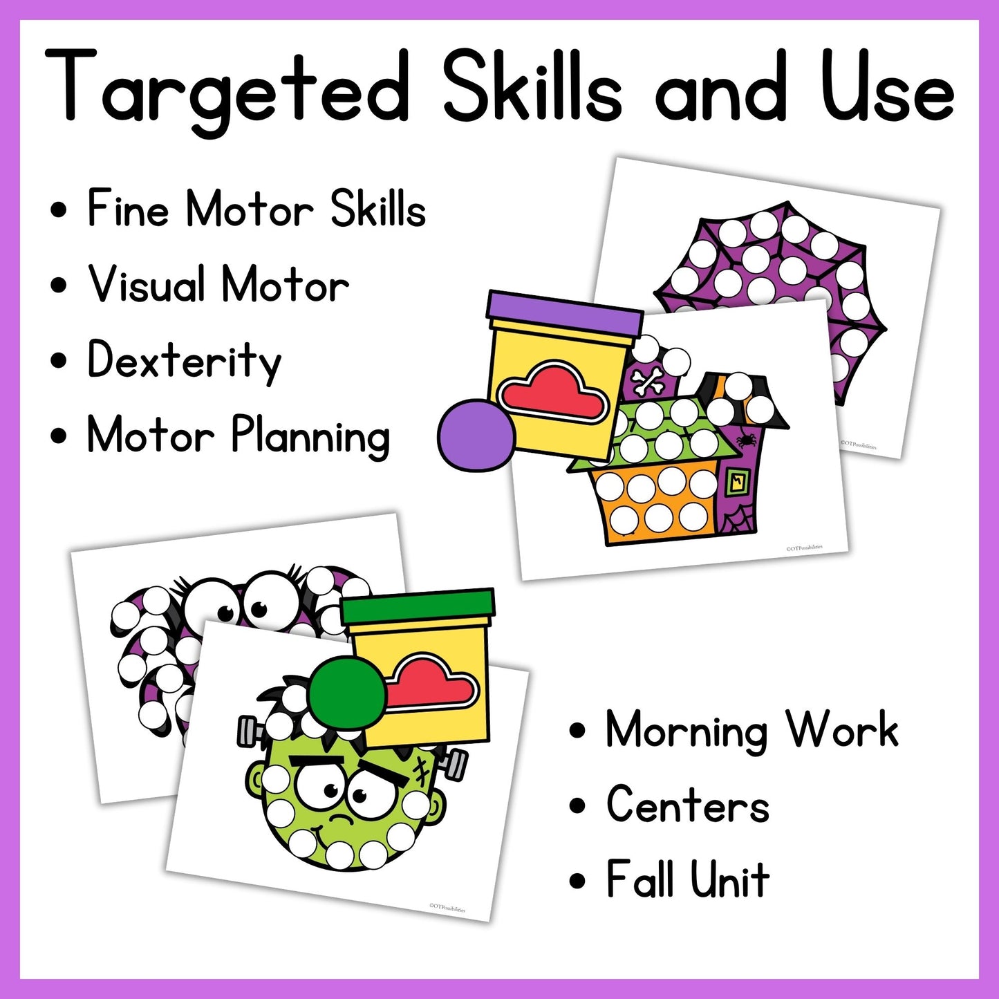 Halloween Dough A Dot Printables
