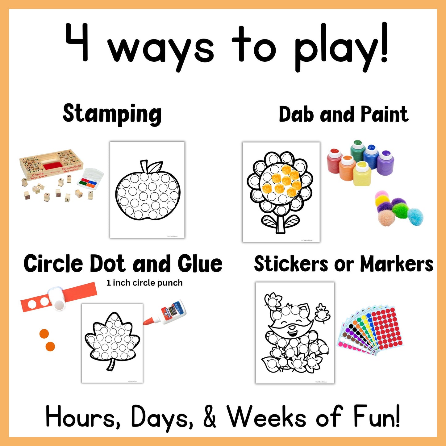 Fall Dough A Dot Printables
