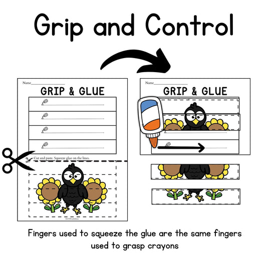 Fall Grip and Glue Worksheets