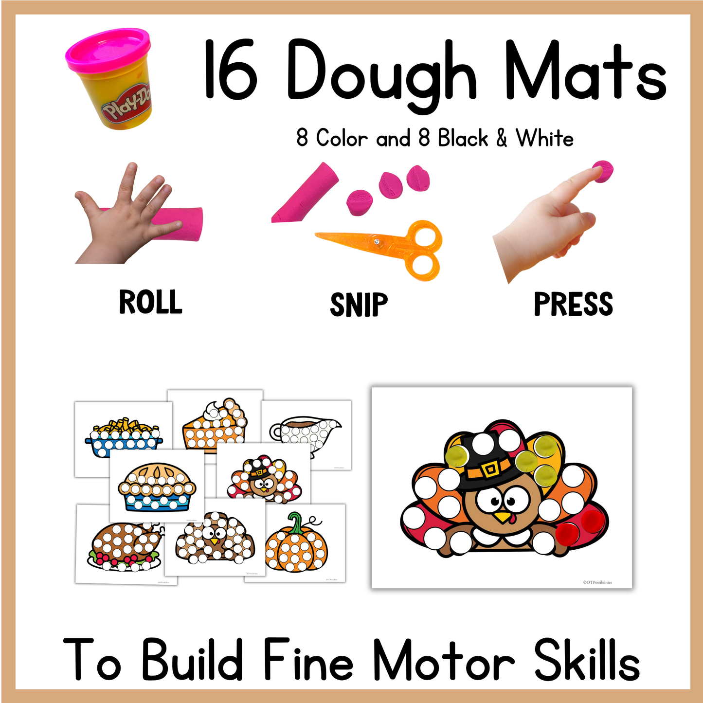 Thanksgiving Dough A Dot Printables