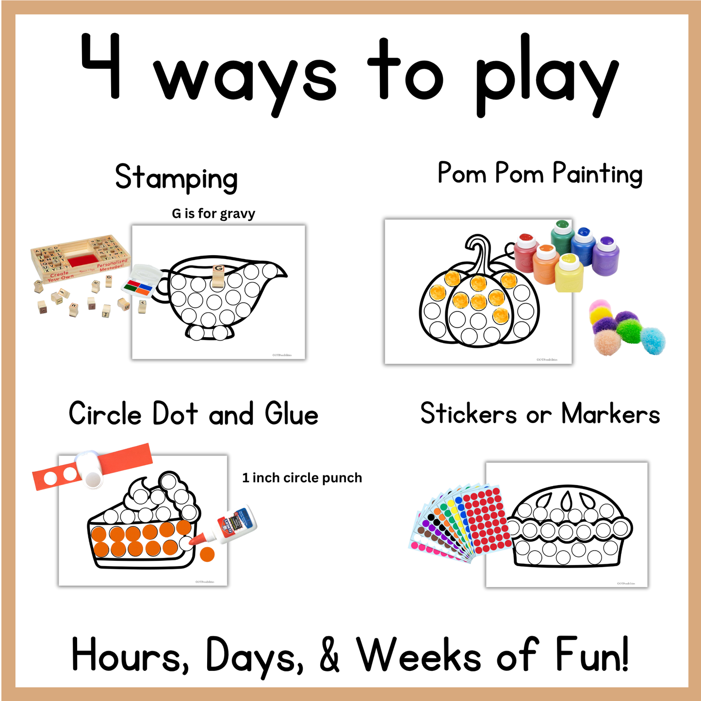 Thanksgiving Dough A Dot Printables