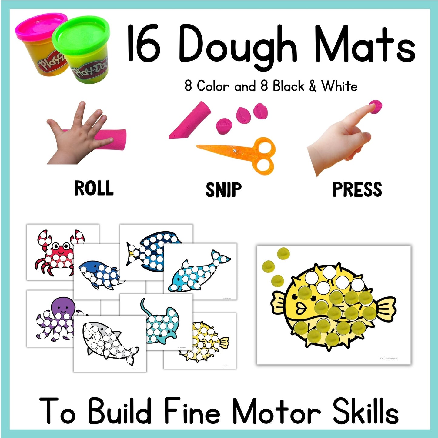 Ocean Animals Dough A Dot