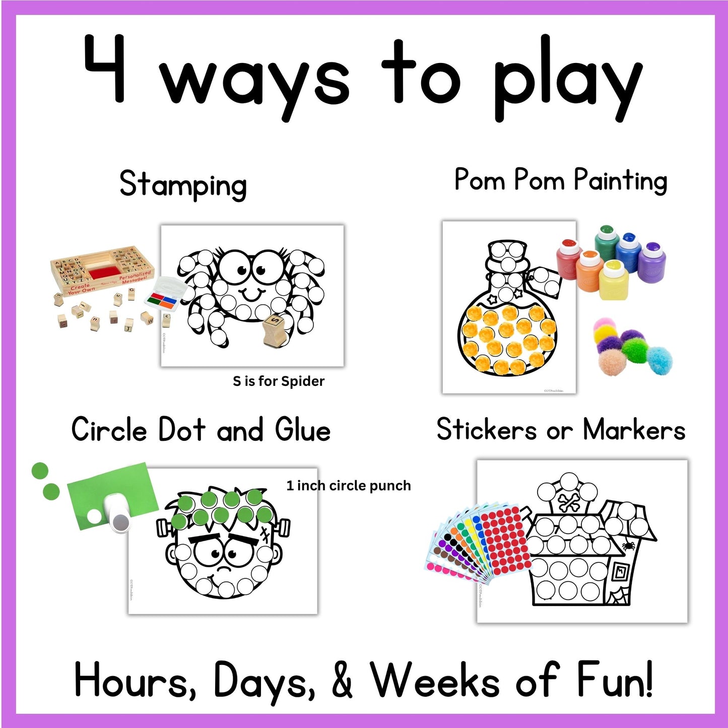 Halloween Dough A Dot Printables
