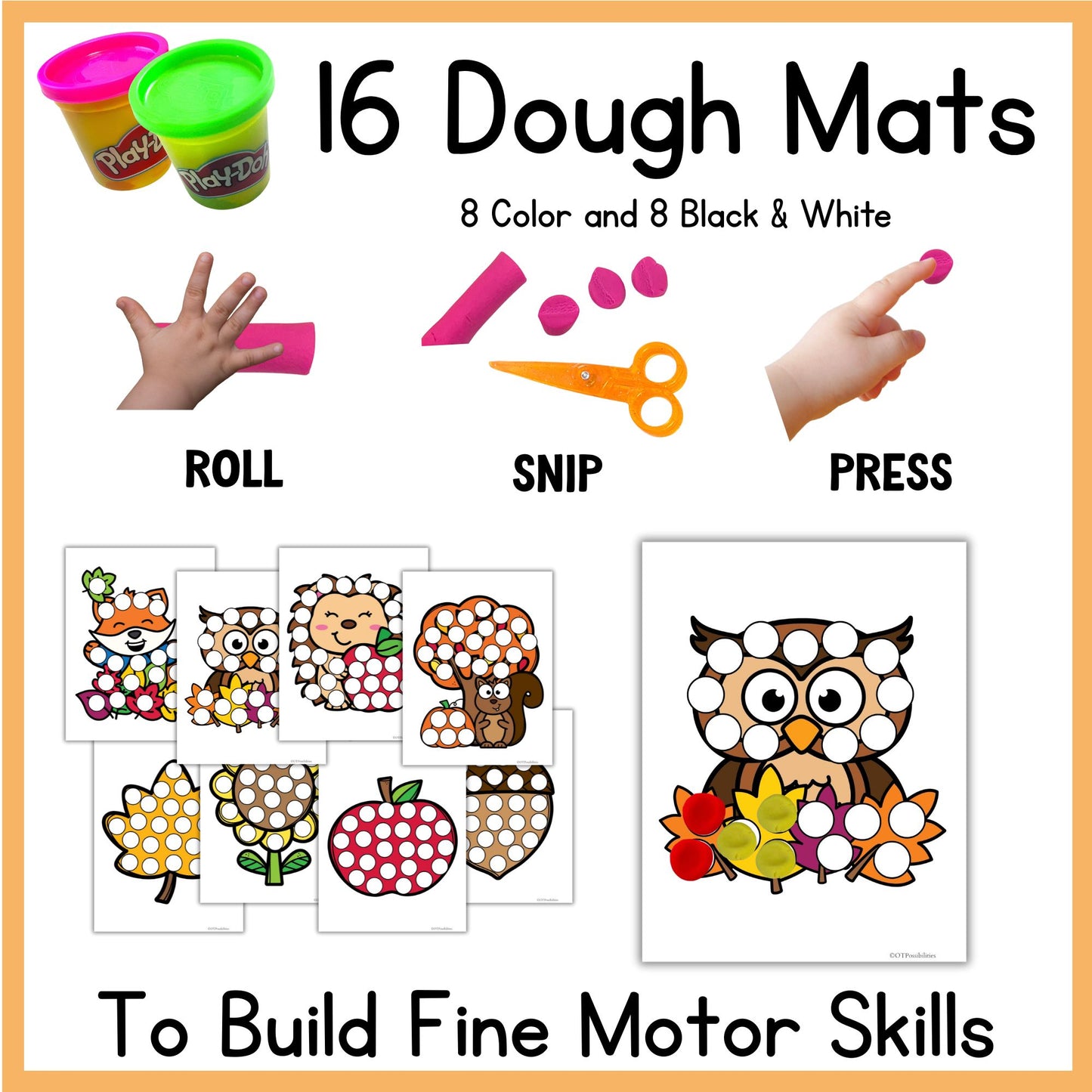 Fall Dough A Dot Printables