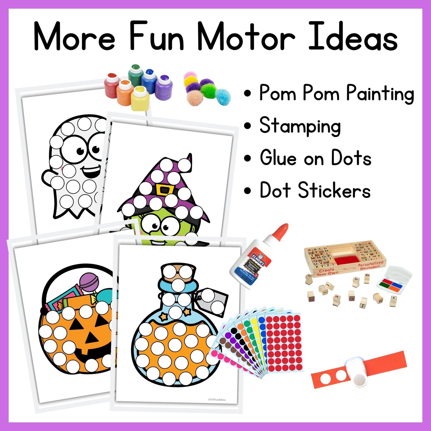 Halloween Dough A Dot Printables