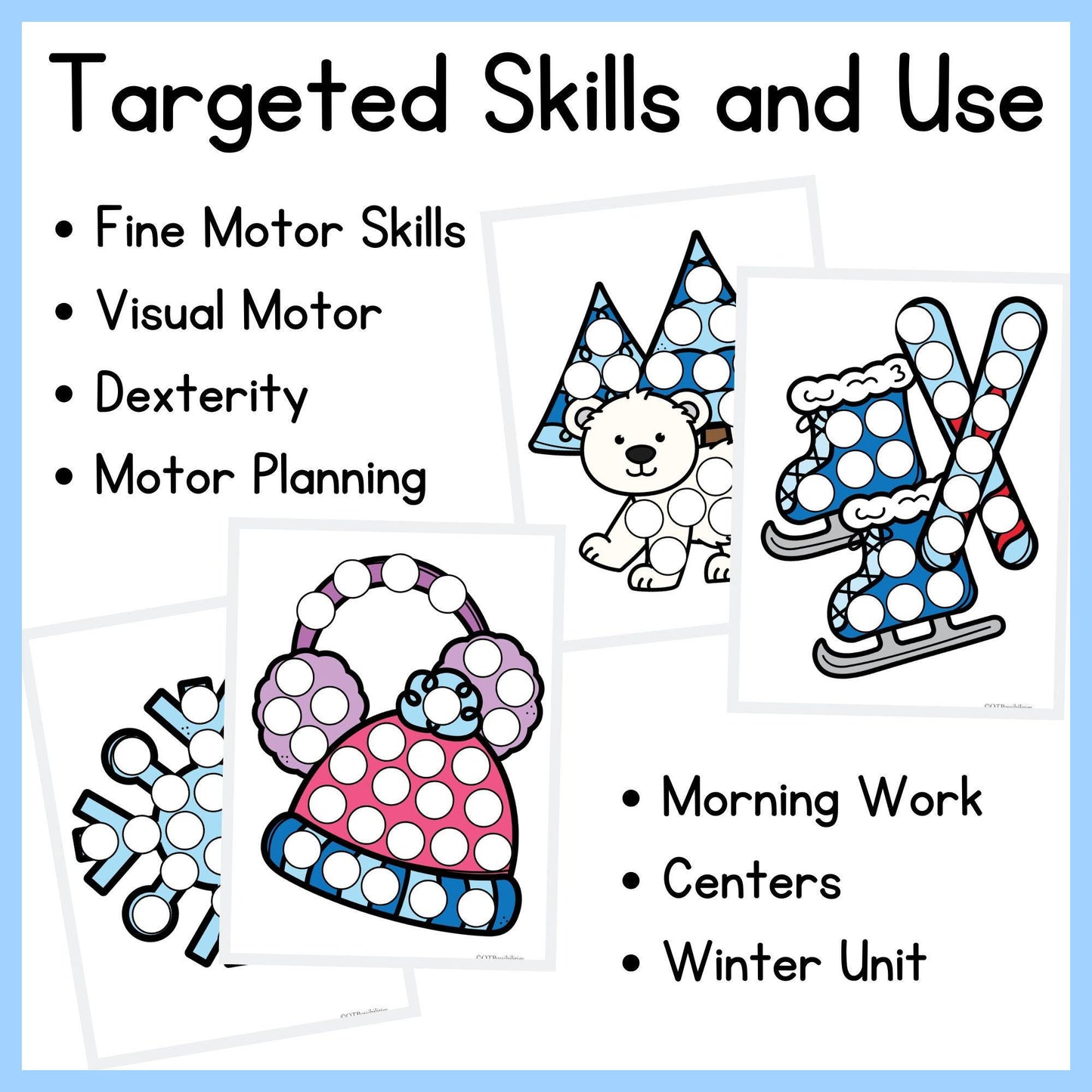 Winter Dough A Dot Printables