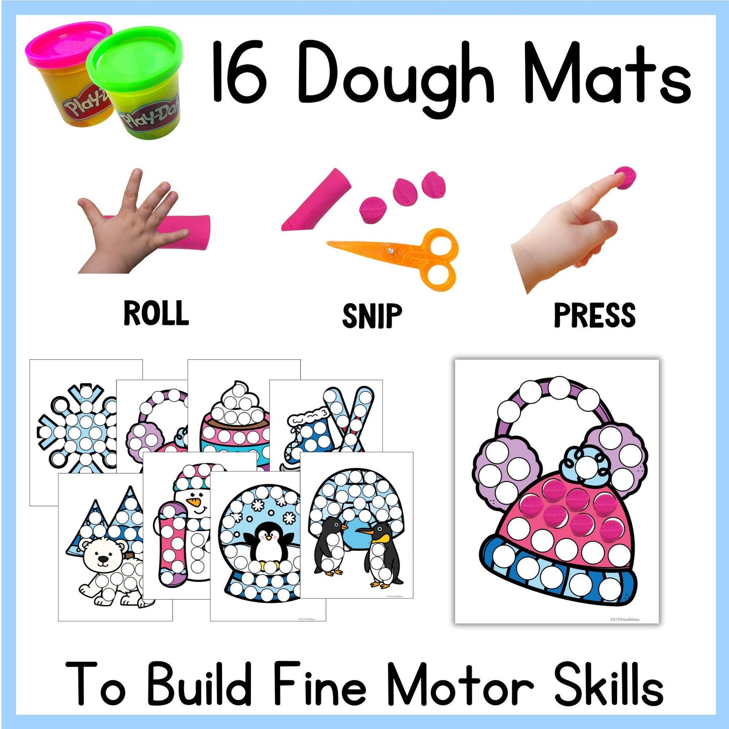 Winter Dough A Dot Printables