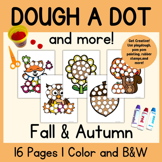 Fall Dough A Dot Printables
