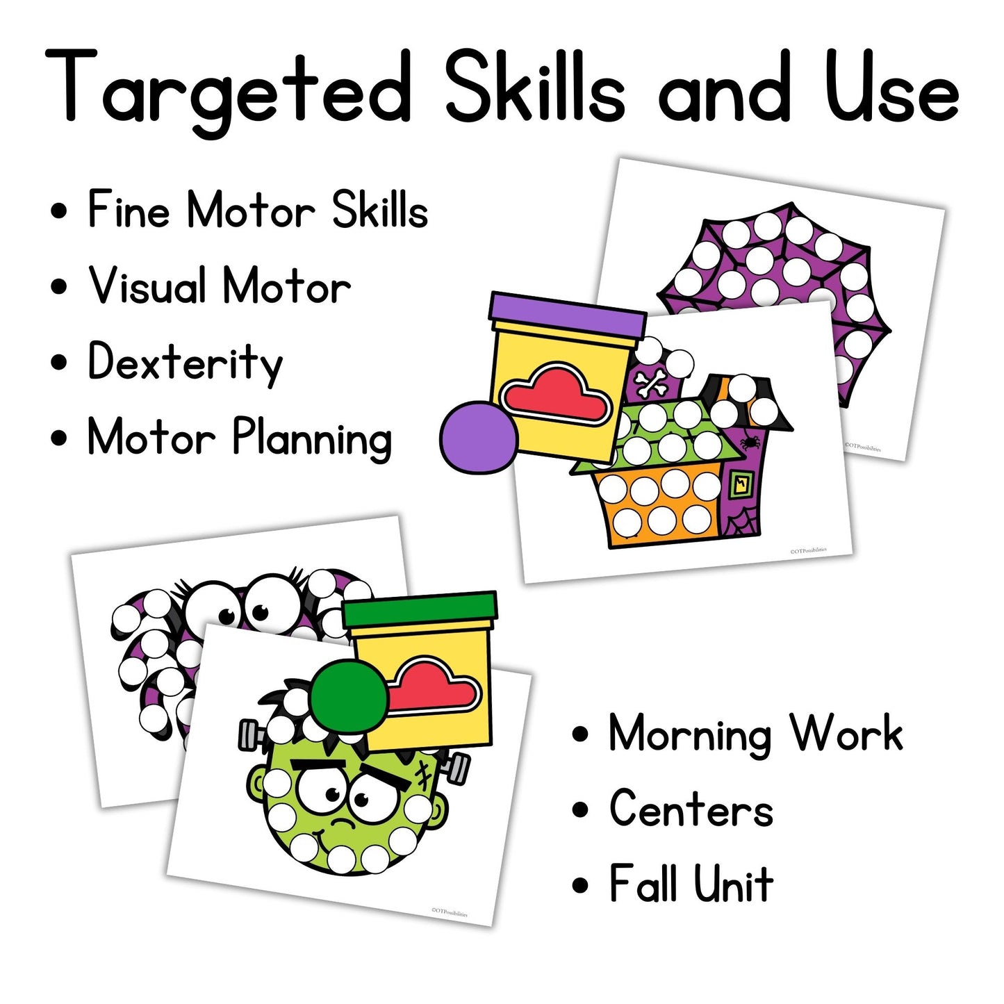 Halloween Dough A Dot Printables