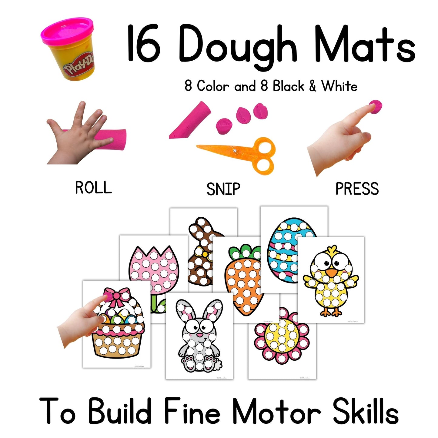 Easter Dough A Dot Printables