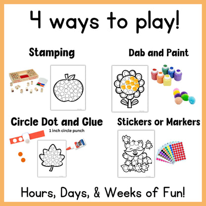 Fall Dough A Dot Printables