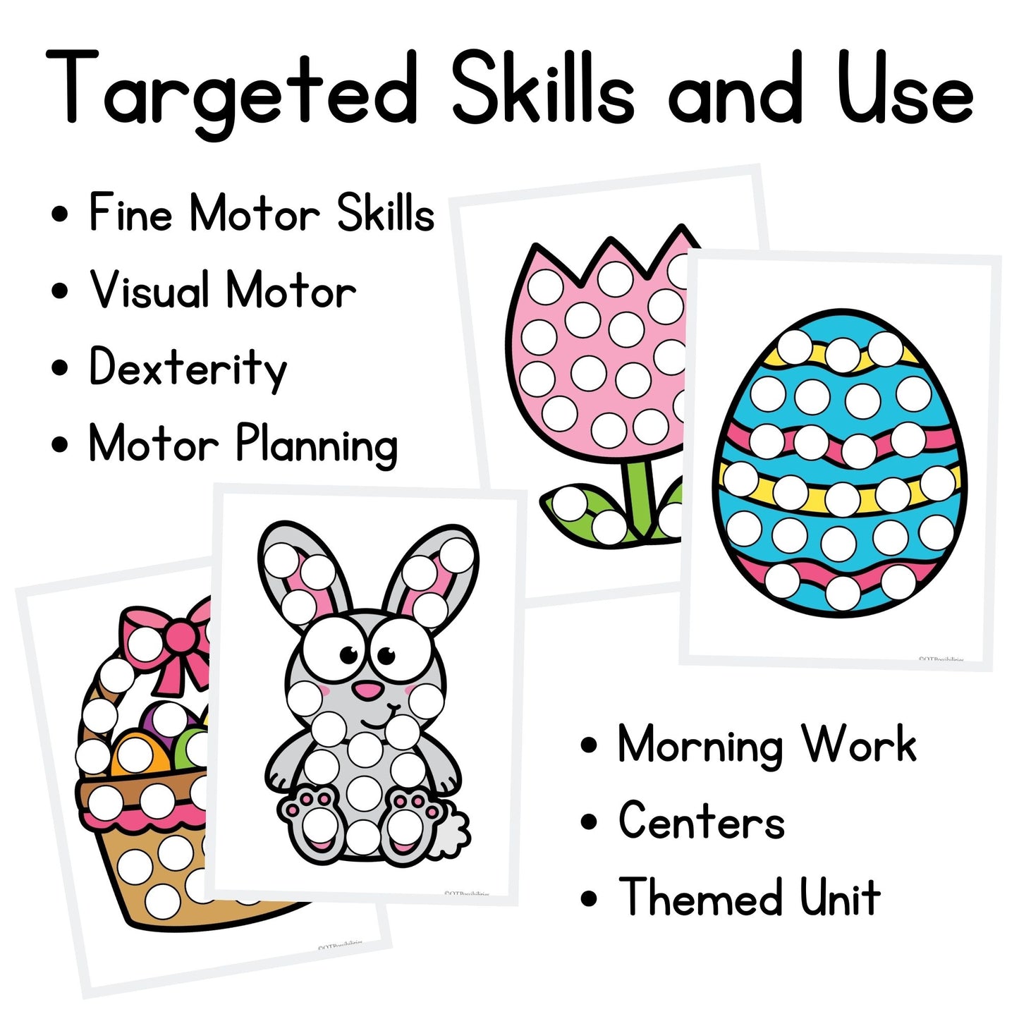 Easter Dough A Dot Printables