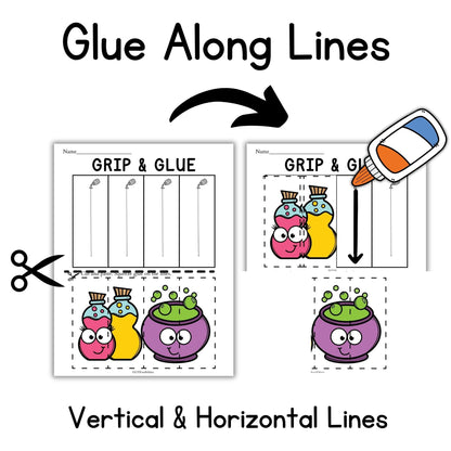 Halloween Grip and Glue Worksheets
