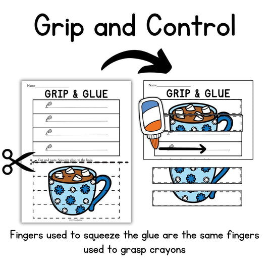 Winter Grip and Glue Worksheets