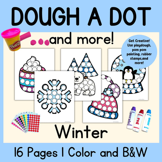 Winter Dough A Dot Printables