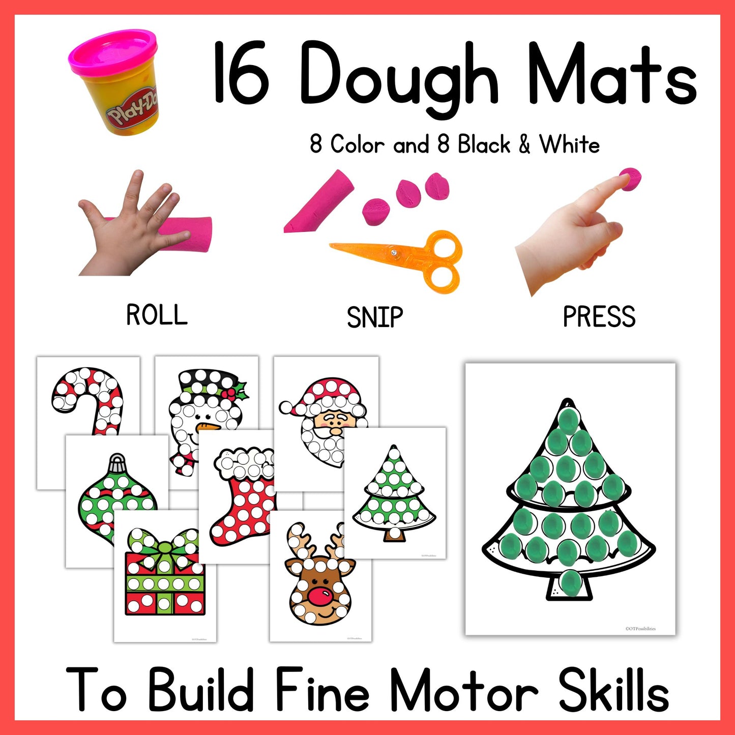 Christmas Dough A Dot Printables