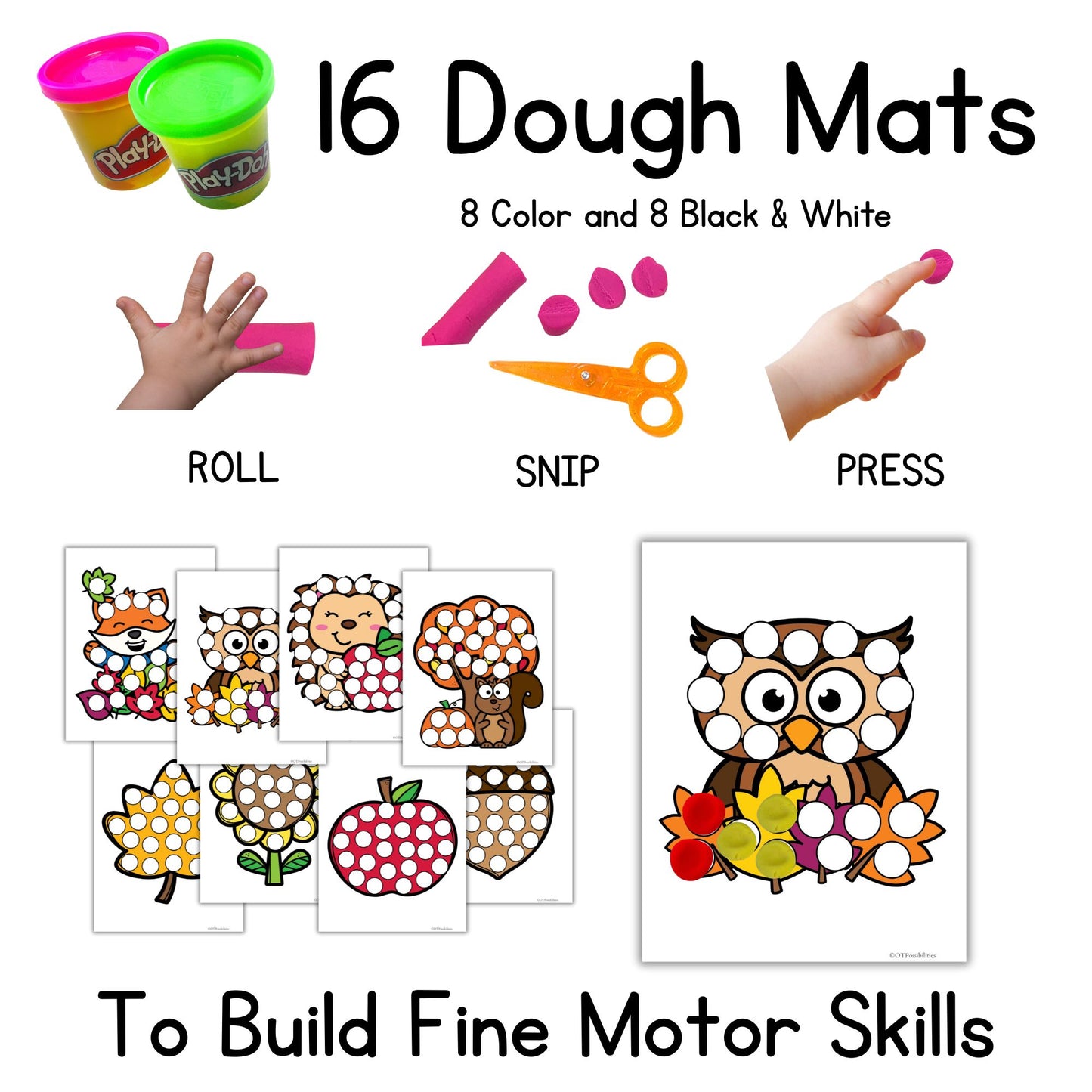 Fall Dough A Dot Printables