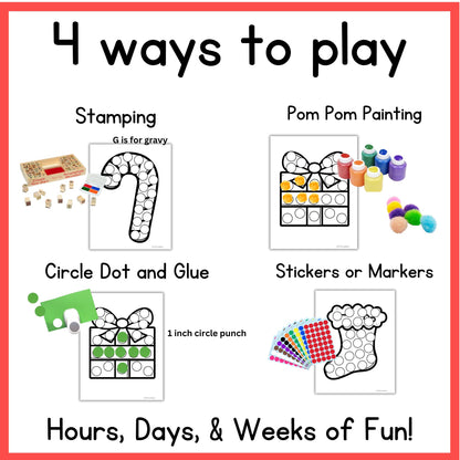 Christmas Dough A Dot Printables