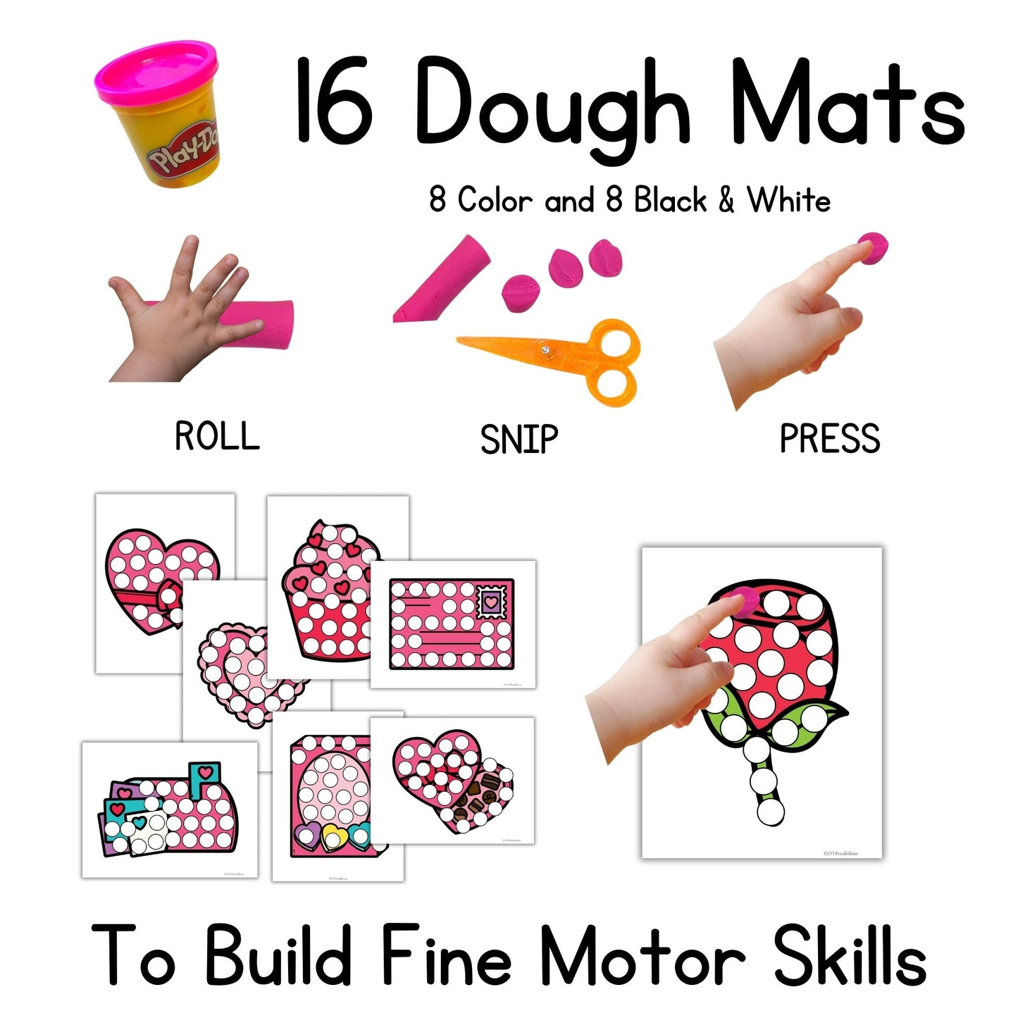 Valentines Dough A Dot Printables