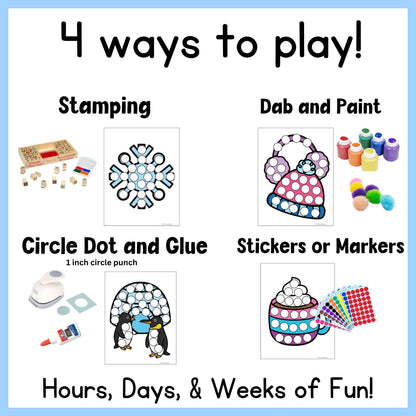 Winter Dough A Dot Printables