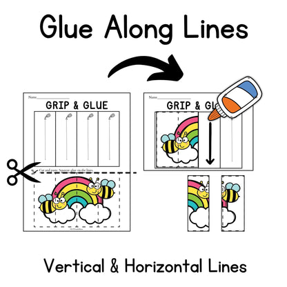 Spring Grip and Glue Worksheets
