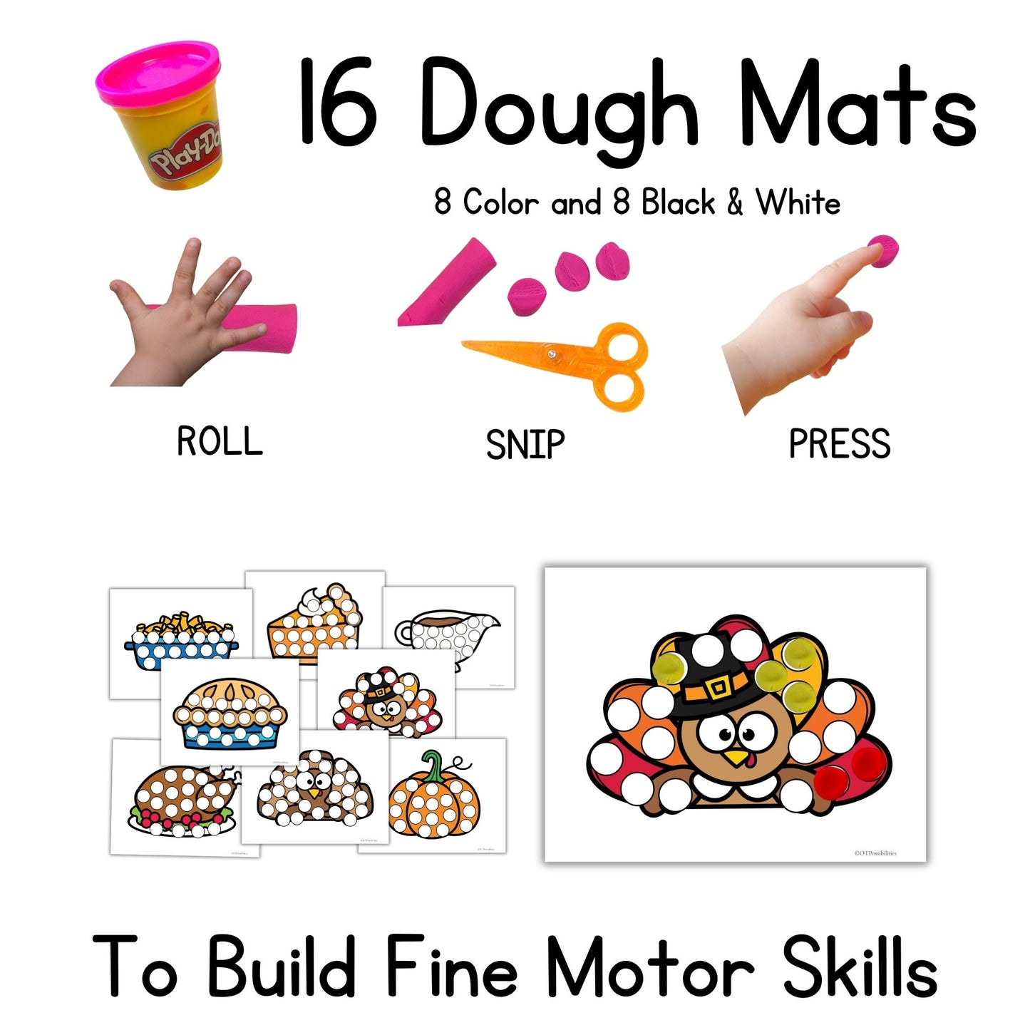 Thanksgiving Dough A Dot Printables