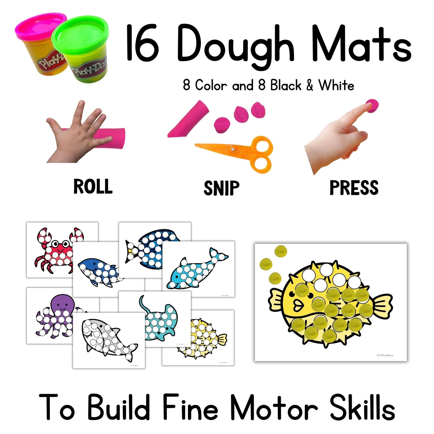 Ocean Animals Dough A Dot