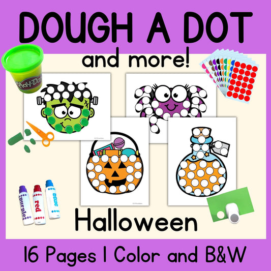 Halloween Dough A Dot Printables