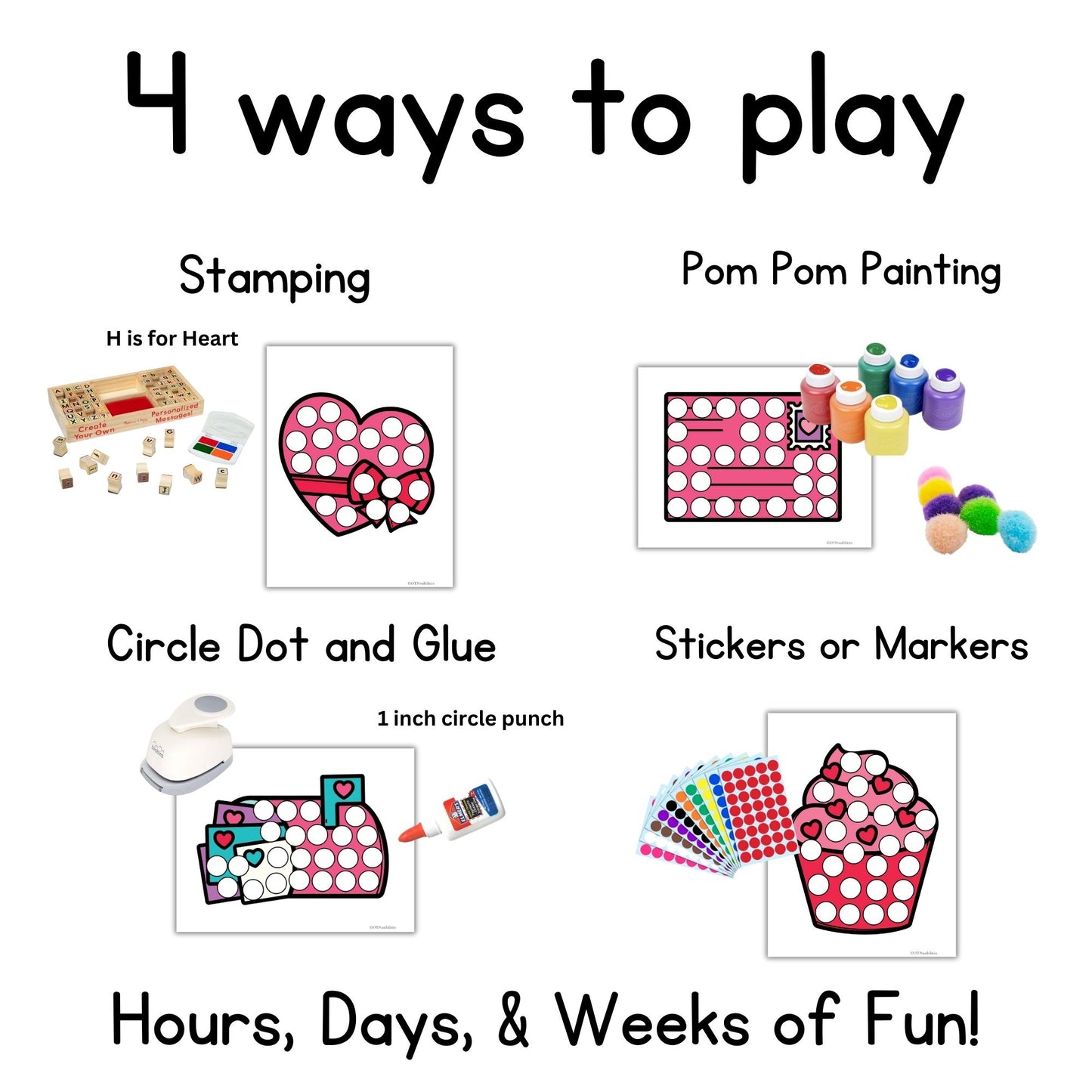 Valentines Dough A Dot Printables