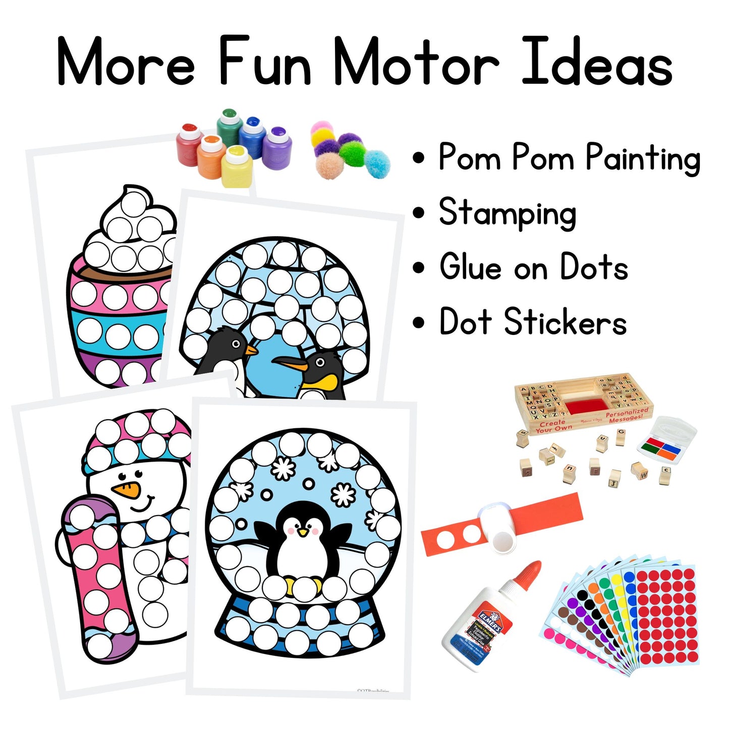 Winter Dough A Dot Printables