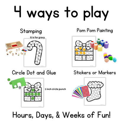 Christmas Dough A Dot Printables