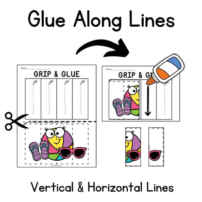 Summer Grip and Glue Worksheets