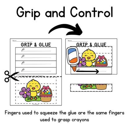 Easter Grip and Glue Worksheets