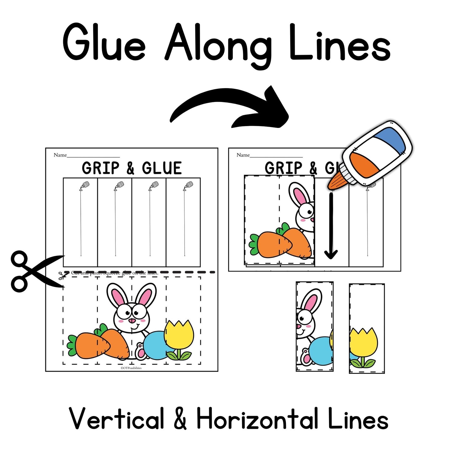 Easter Grip and Glue Worksheets