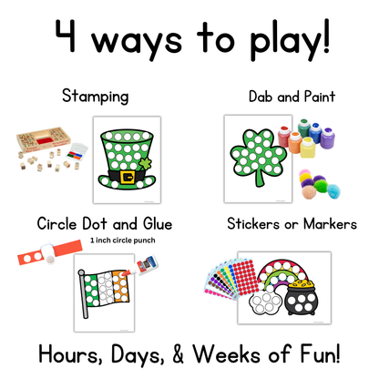 St Patricks Day Dough A Dot Printables
