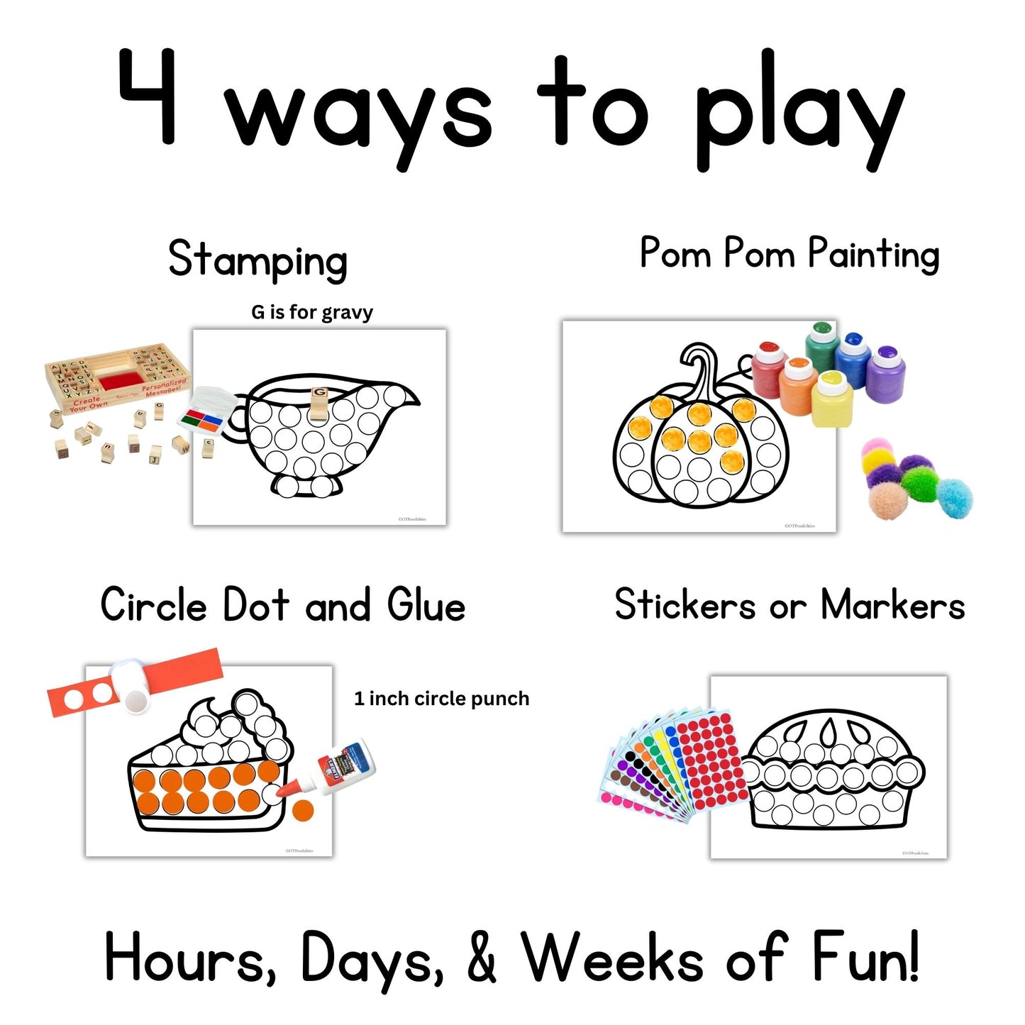 Thanksgiving Dough A Dot Printables