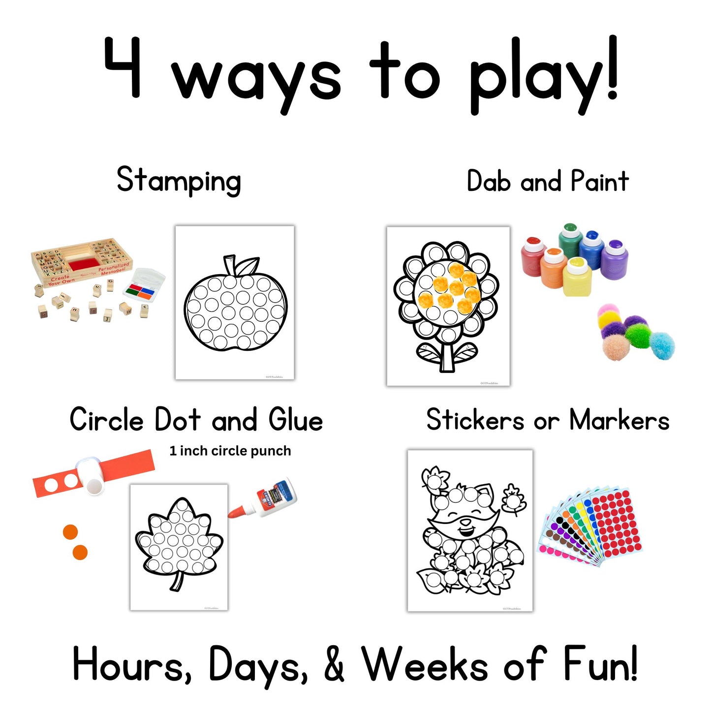 Fall Dough A Dot Printables