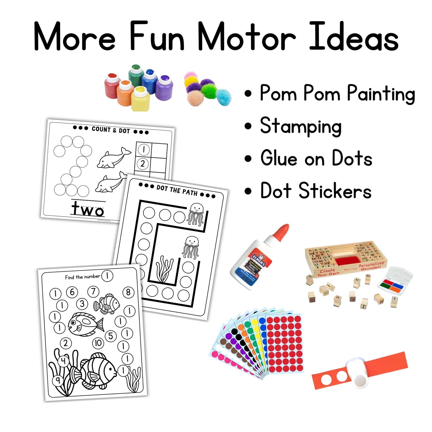 Ocean Animals Dots of Fun Activity Packet