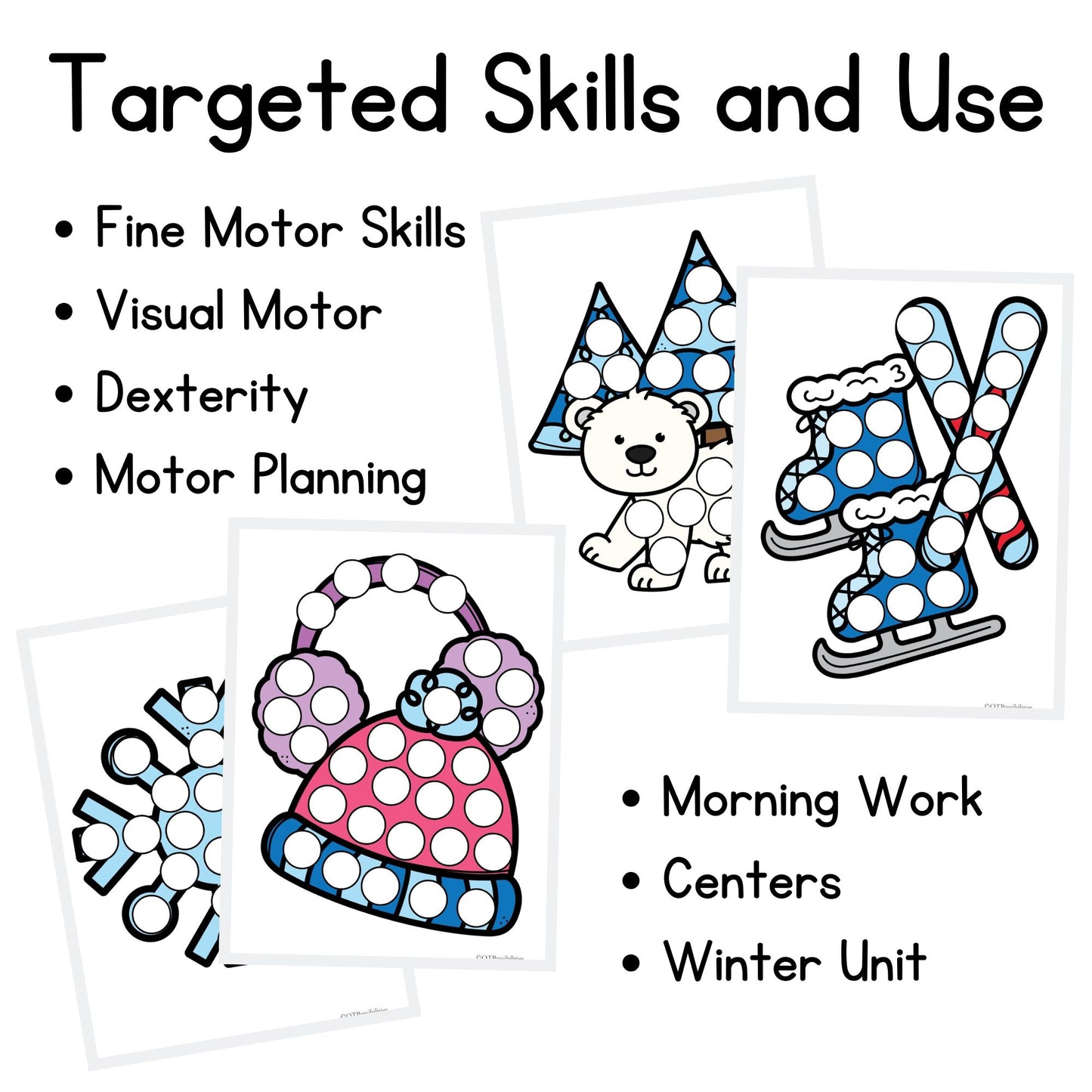 Winter Dough A Dot Printables