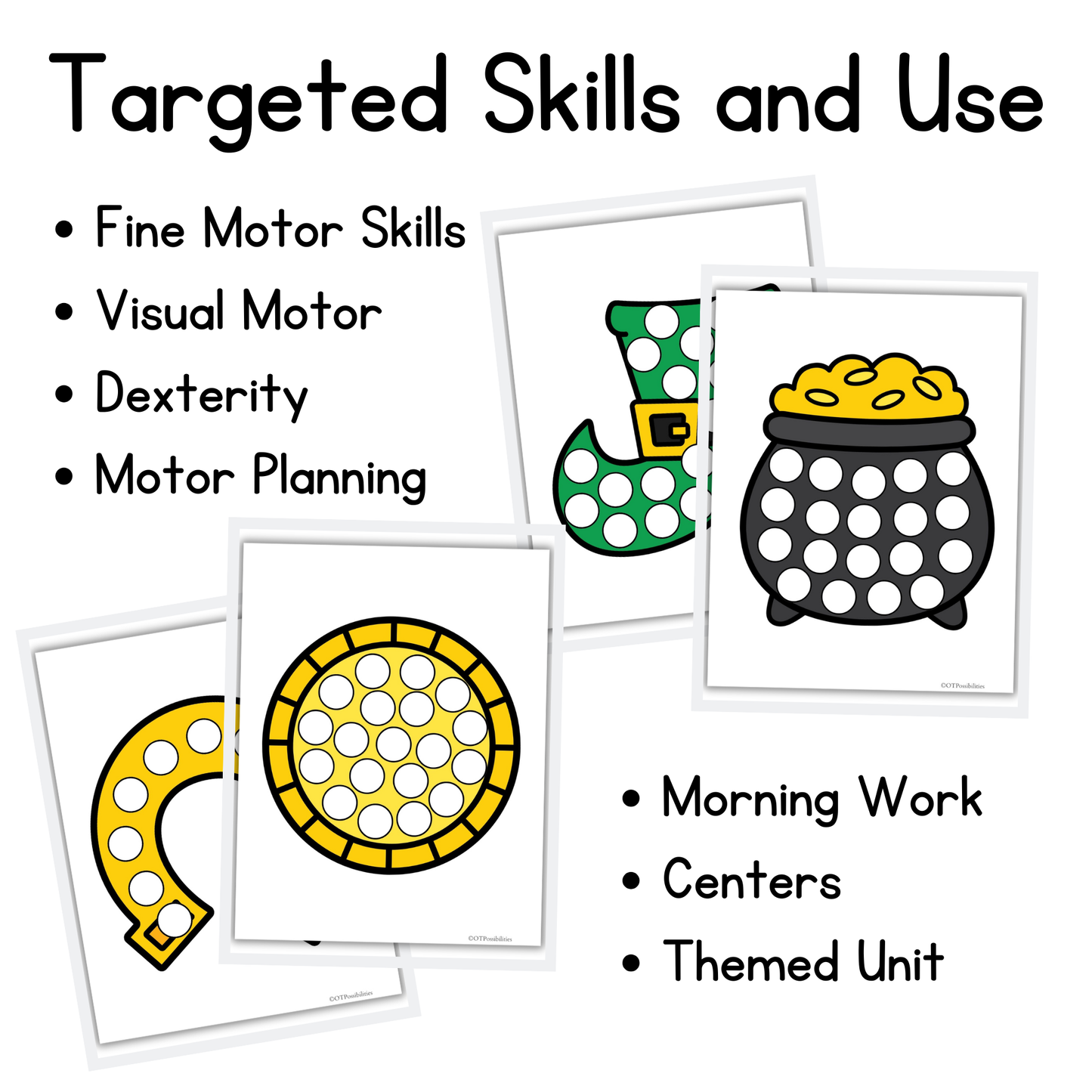 St Patricks Day Dough A Dot Printables