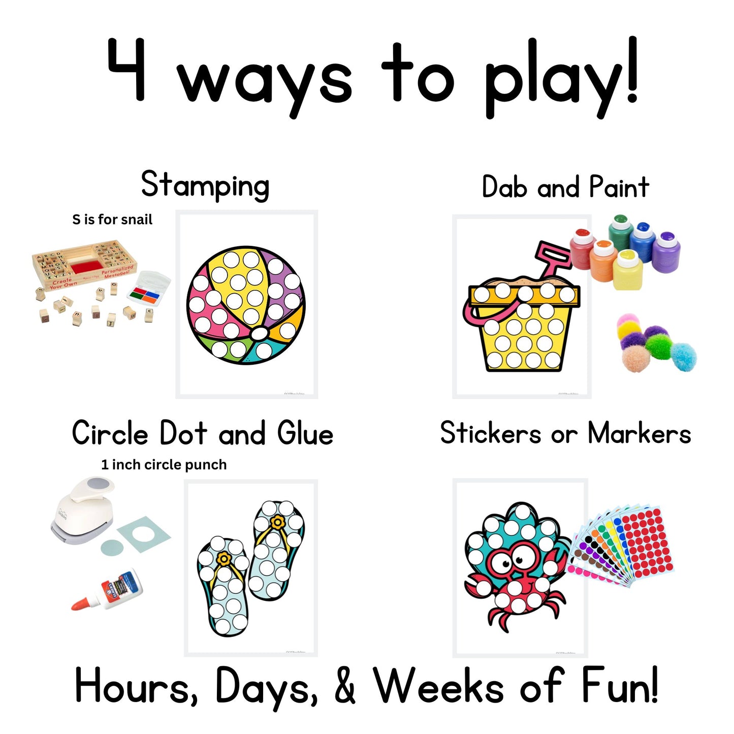 Summer Dough A Dot Printables