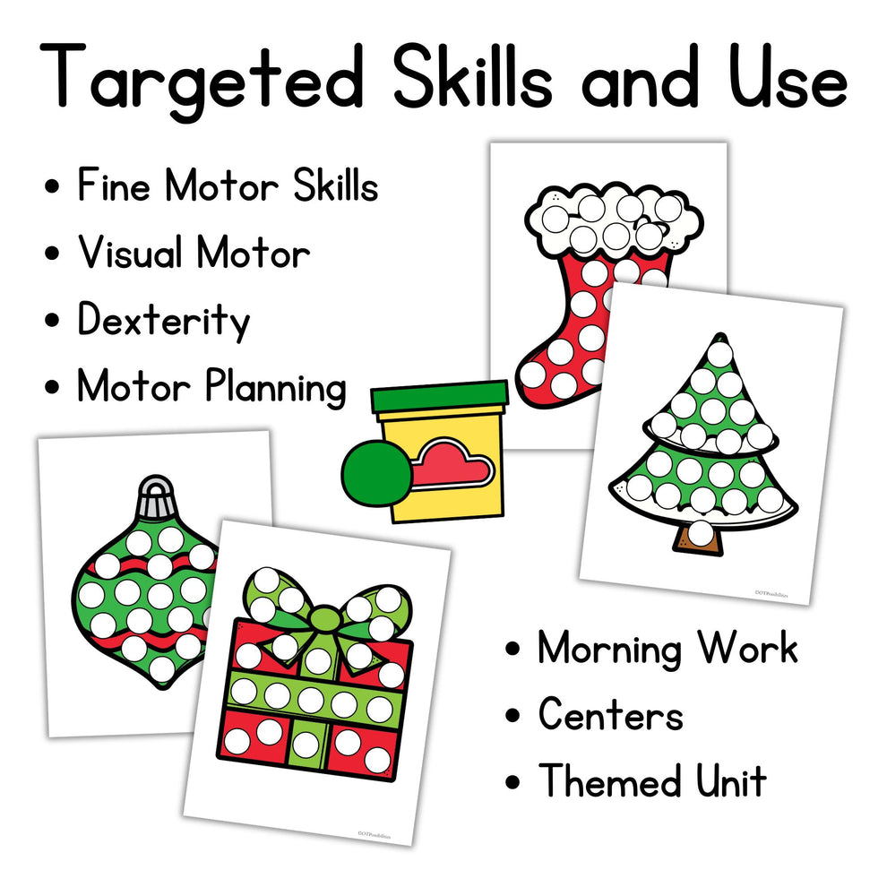 Christmas Activities Occupational Therapy Fine Motor Skills Preschool ...