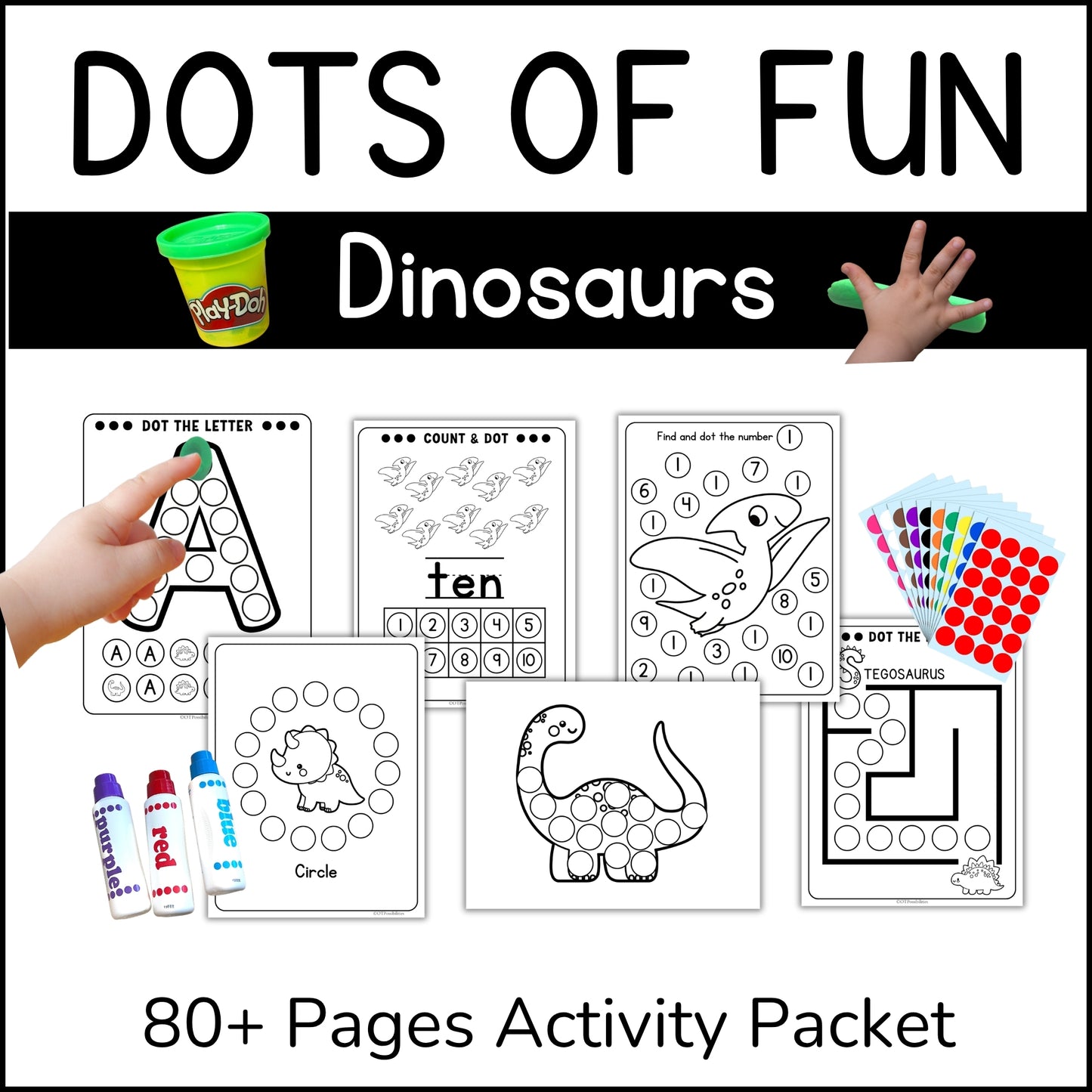 Dinosaur Dots of Fun Activity Pack
