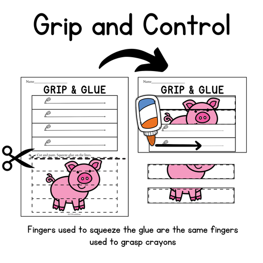 Farm Animals Grip and Glue Worksheets