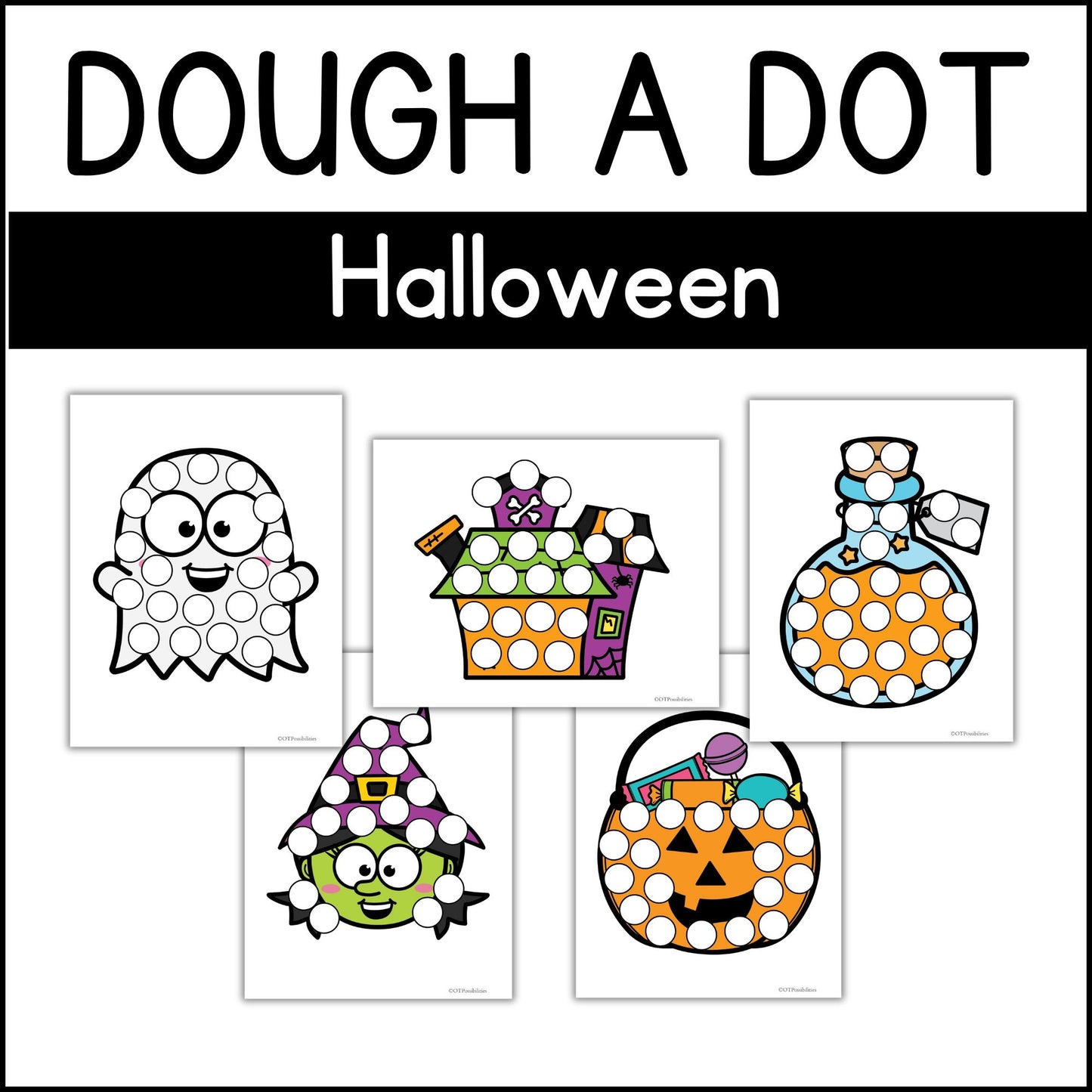 Halloween Dough A Dot Printables