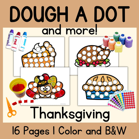 Thanksgiving Dough A Dot Printables