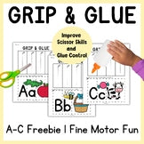 Free Alphabet Kindergarten Cut & Paste Occupational Therapy Fine Motor Activity