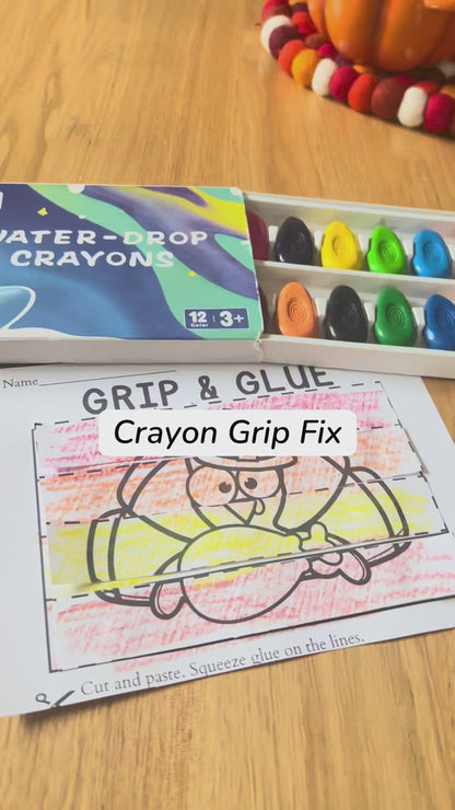 Thanksgiving Grip and Glue Worksheets